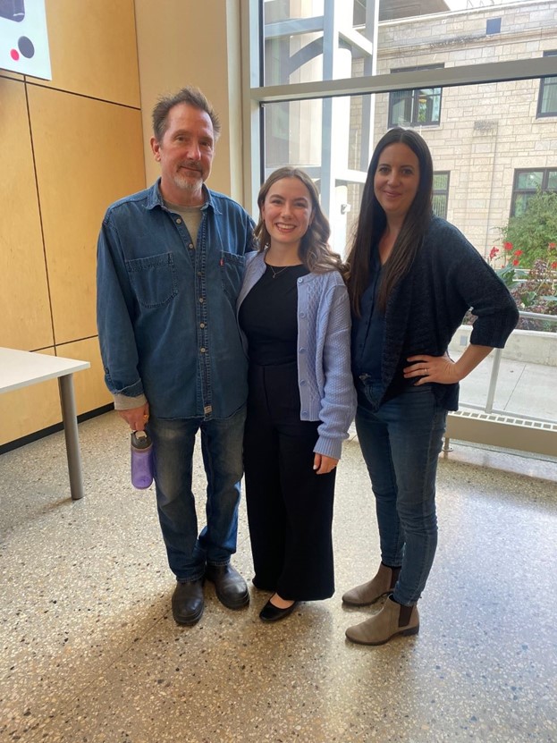 Nadya Pankiw with Collegiate faculty members Gerry Narynski and April Ryan during a Conversation with Alumni Event