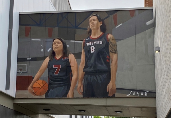 University of Winnipeg Mural pays homage to two indigenous role models and University athletes